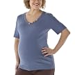 Liz Lange&reg; Organic Raglan Top Blue Collar