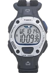 Timex Unisex T5G271 Ironman Traditional 30-Lap Black/Blue Fast Wrap Velcro Strap Watch