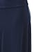 Lock and Love LL WB1105 Womens Lightweight Fold Over Flared Midi Skirt M NAVY