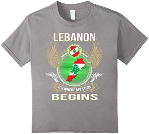 Kids lebanon clothing. Best gift t shirt for Lebanese 10 Slate