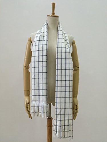 Anime Fairy Tail Natsu Dragneel White Checks Tassel Scarf