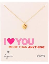 Dogeared "Love" I (Heart) You More Faceted Heart Ruby Necklace, 18"