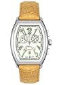 Elini Midsize New Yorker Grand Collection Chronograph Camel Leather Watch #WH12535ABE