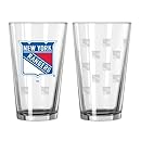 NHL New York Rangers Pint Glass Set (Pack of 2), 16-Ounce