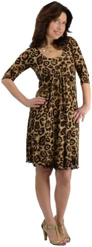 Larrivo Ying Cheetah Print Maternity and Nursing Dress - Cheetah Print - Small