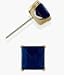 Created 4mm Square Princess Cut Sapphire 14 Karat Yellow Gold Stud Earrings