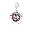 Pet Red Paws for Peace Pewter Keychain