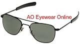 American Optical AO Original Pilot Aviator Sunglasses 52 mm Black Bayonet True Color 30024 by AO Eyewear, Inc.