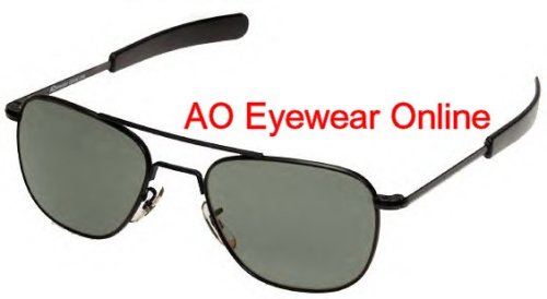 Click here to buy American Optical AO Original Pilot Aviator Sunglasses 52 mm Black Bayonet True Color 30024 by AO Eyewear, Inc..
