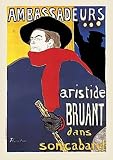 Henri de Toulouse-Lautrec (Ambassadeurs, Aristide Bruant dns Soncabaret) Art Poster Print - 16