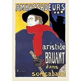 Henri de Toulouse-Lautrec (Ambassadeurs, Aristide Bruant dns Soncabaret) Art Poster Print - 16" X 20"