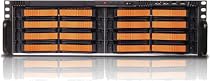 CybertronPC Magnum Series XV3087 3U Rackmount NAS Server, Dual Intel Xeon 5355 2.66GHz Quad Core Processors, 4GB DDR2 ECC Fully Buffered Memory, Sixteen 1TB SATA2 Hard Drives in a RAID 5 Array, 3Ware 955X16M 16 Port Hardware RAID Controller Card, CD-RW/DVD Combo Drive, 16 Hot-swappable SATA Hard Drive Bays, 650 Watt Triple Redundant Power supply, Dual 10/100/1000 Gigabit Network, 1 Year parts & labor warranty.