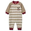 Newborn Boys' Just One Year Puppy Jumpsuit - Tan/Red