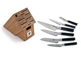 Shun Alton Angles 7-pc Japanese Knife Set including Bamboo Block - DMS0717