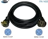 Conntek 14305 RV 25-Foot 50 Amp 6/3 + 8/1 RV Extension Cord