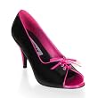 3 Inch Sexy High Heel Shoe Open Toe Shoe Classic Pump Two Tone Pump With Adjustable Front Lacing