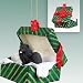   - Black Pomeranian Christmas Ornament Hanging Gift Box