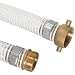 Goodyear EP Spiraflex Clear PVC Suction/Discharge Hose Assembly, Aluminum Male x Brass Female Swivel Couplings