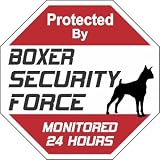 Boxer Yard Sign Security Force Boxer Dog