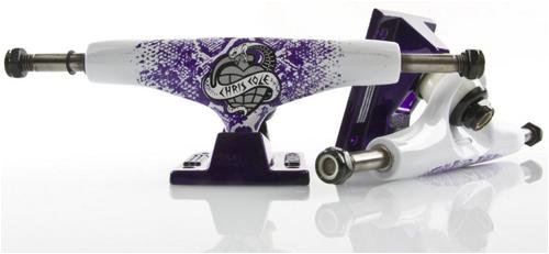 Thunder Serpent – Chris Cole (Set of 2) Skateboard Trucks – Low 145mm – Serpent Hanger / Purple Base