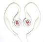 University of Oklahoma SportClip Earphones with Wind Up Storage Case for MP3, CD, DVD Players, White