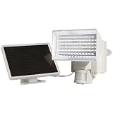 New - MAXSA INNOVATIONS 40225 SOLAR-POWERED 80 LED MOTION-ACTIVATED OUTDOOR SECURITY FLOODLIGHT (WHITE)