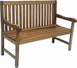 Patio Outdoor Bench - Milano Bench 4 Feet - Eucalyptus Wood - Wood Finish - INT-BT-363