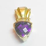 14K Amethyst and Diamond Pendant/Slide