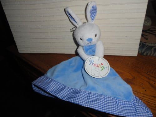Prestige Baby Blue Gingham Bunny Rabbit Security Blanket