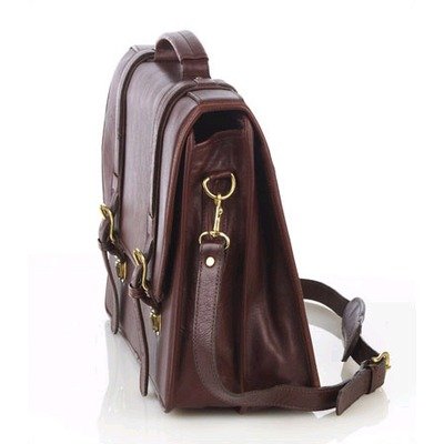 Briefcase with Removable Laptop Case Color: Brown