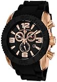 Men's Commander Chronograph Black Dial Black Rubber