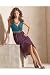 Newport News Beaded crinkle chiffon dress