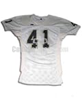 White No. 41 Game Used Central Michigan Russell Football Jersey