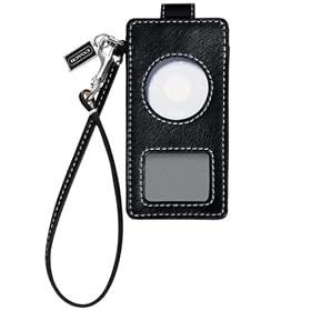 AUTHENTIC COACH LEATHER IPOD NANO CASE 60034 (Black Leather)
