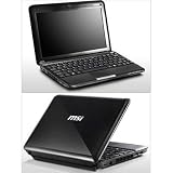419hCwYIymL. SL160  MSI U135 204US 10 Inch Black Netbook   3 Hour Battery Life