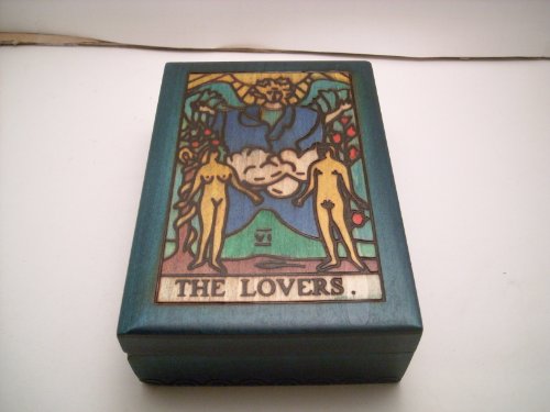 The Lovers Handmade Linden Wood Tarot Deck Keepsake Box