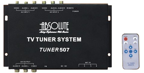 Absolute TUNER507 4 Channel TV / CATV ANALOG Tuner with Remote Cotnrol and built-In FM Tuner