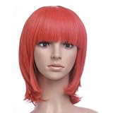 Orange Red Shoulder Length Hair Anime Cosplay Costume Wig