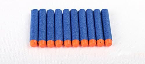 LoMix 200 Pcs Blue Soft Roll Head Refill Bullet Darts for Nerf N-strike Elite Series Blasters Kid Toy Gun