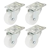 uxcell キャスター車輪 ショッピング カート用 ロータリー スイベル 取り付け シングル 4本