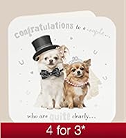 Bride Groom Dog Wedding Card