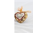 Cheetah Print Heart Sentiment Christmas Ornament