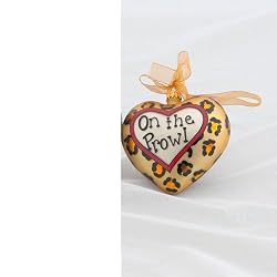 Cheetah Print Heart Sentiment Christmas Ornament