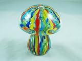 Murano Design Mouth Blown Rainbow Mushroom Handmade Art Glass Paperweight Pw-167