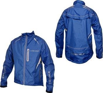 More Mile Hi-Viz Tour Elite Cycle Jacket Royal Blue / Reflective Silver