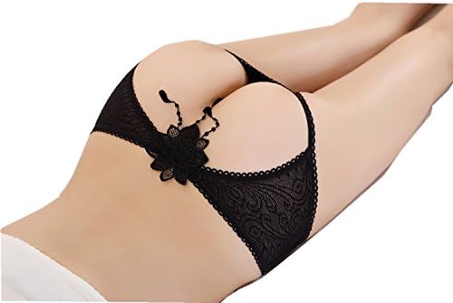 Women Sexy Lace Open Butt Backless Panties Thongs Lingerie Underwear with Flower