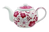 Typhoon Red Mono Floral 6-Cup Teapot