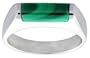 Sterling Silver Thin Malachite Ring