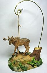 Moose Ornament with Wildlife Ornament Stand