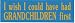 I WISH I COULD HAVE HAD GRANDCHILDREN FIRST (BLUE) decal bumper sticker